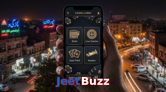 Main screen of JeetBuzz app page for PK players